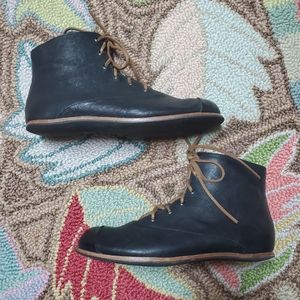 Womens CYDWOQ Boxer Dark Brown Tie Ankle Boots